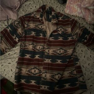 Lands' End Multicolor Button Down Shirt